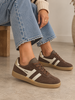 GOLA Viper Leather Sneakers | Dark Brown/Bone/Gold