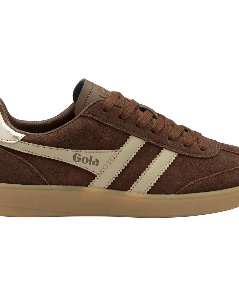 GOLA Viper Leather Sneakers | Dark Brown/Bone/Gold
