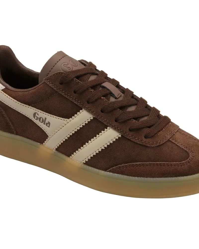 GOLA Viper Leather Sneakers | Dark Brown/Bone/Gold