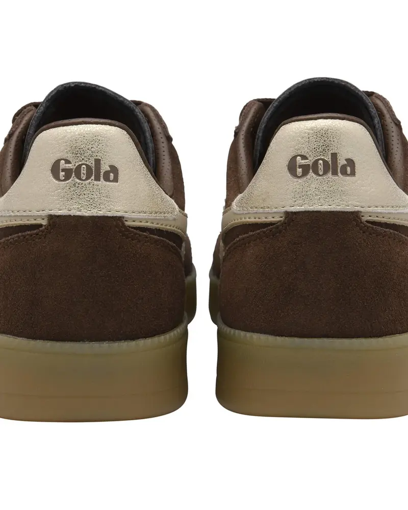 GOLA Viper Leather Sneakers | Dark Brown/Bone/Gold