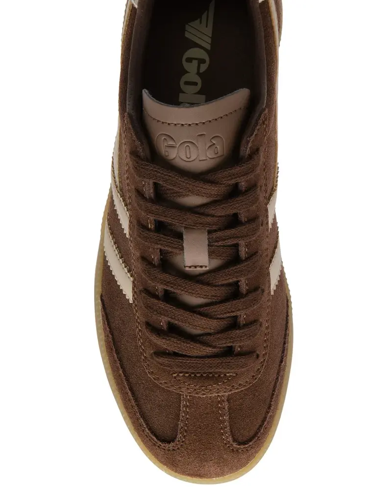 GOLA Viper Leather Sneakers | Dark Brown/Bone/Gold