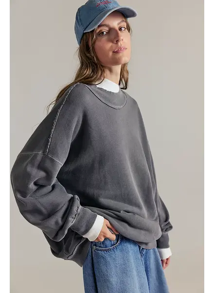 Free People Palm Springs Pullover | Washed Black