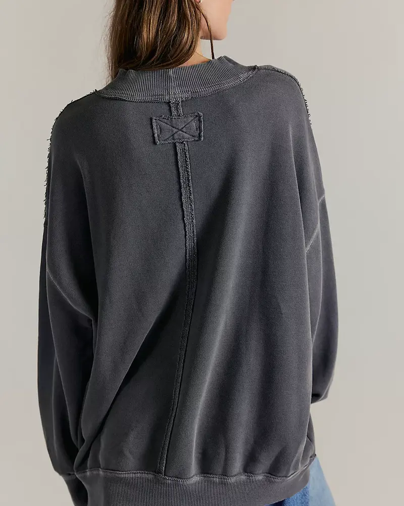 Free People Palm Springs Pullover | Washed Black