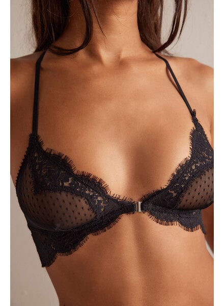 Free People Fiona Front-Close Bralette | Black