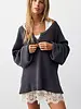 Free People Montreal Oversized Thermal Henley | Black