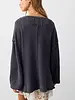 Free People Montreal Oversized Thermal Henley | Black