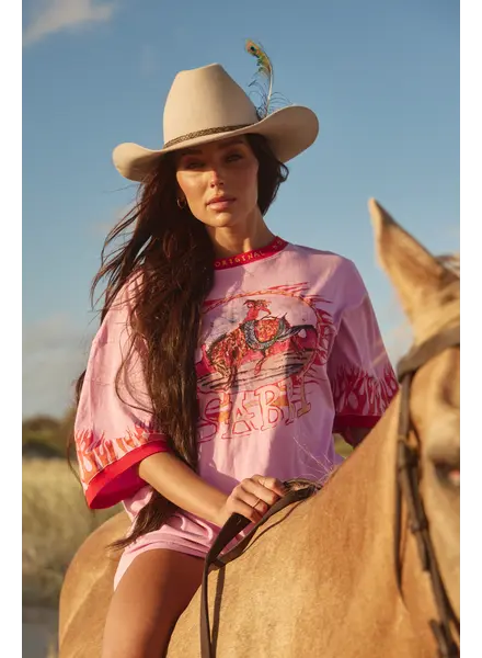 Sabbi The Flaming Cowboy Tee | Pink