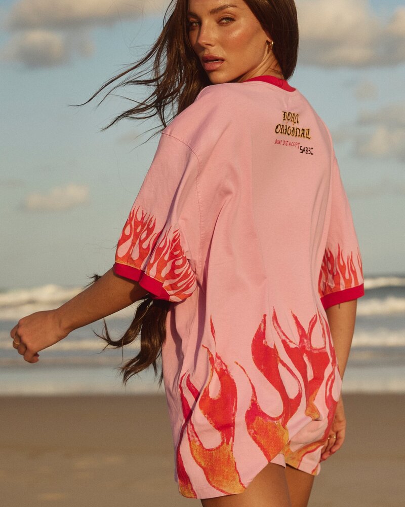 Sabbi The Flaming Cowboy Tee | Pink