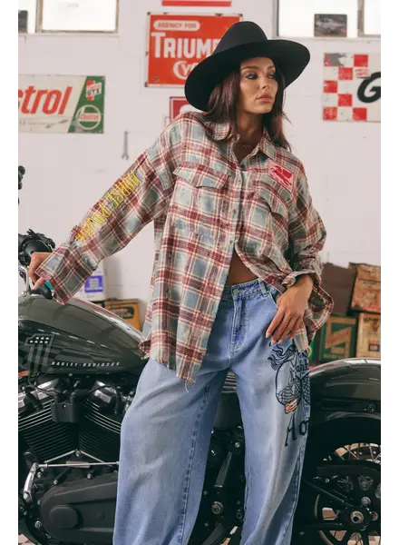 Sabbi Horse Power Flannel Shirt | Burgundy