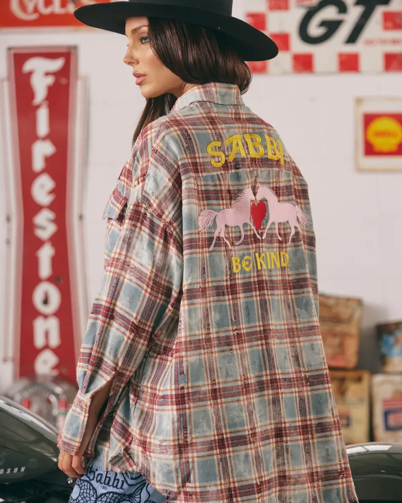 Sabbi Horse Power Flannel Shirt | Burgundy