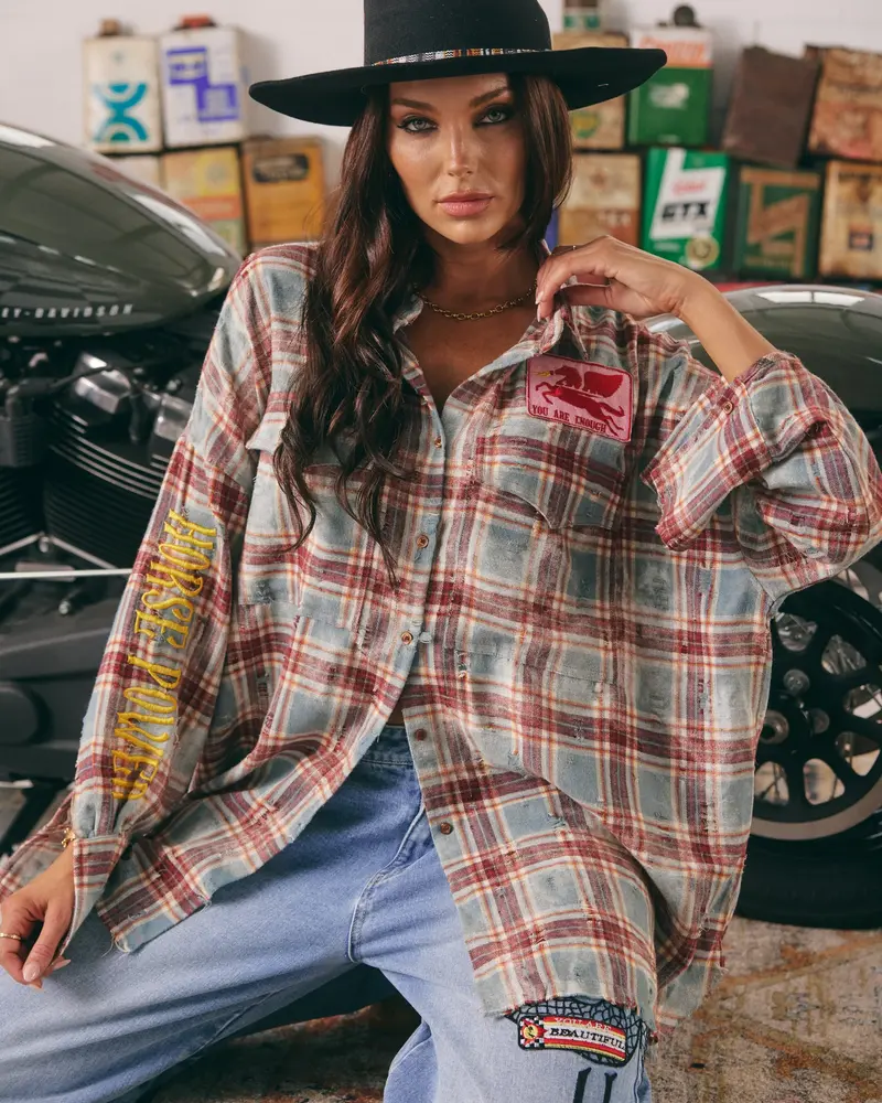 Sabbi Horse Power Flannel Shirt | Burgundy