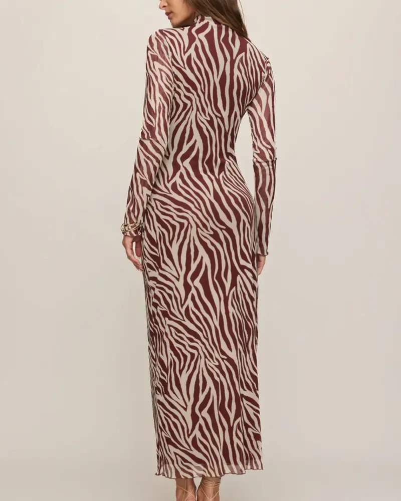 Z Supply Sevilla Zebra Mesh Midi Dress