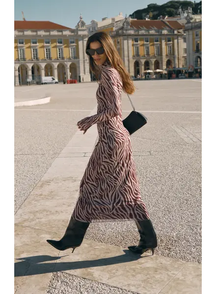 Z Supply Sevilla Zebra Mesh Midi Dress
