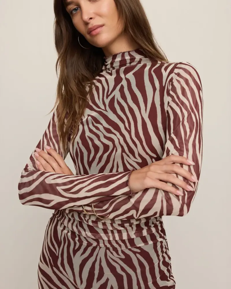 Z Supply Sevilla Zebra Mesh Midi Dress