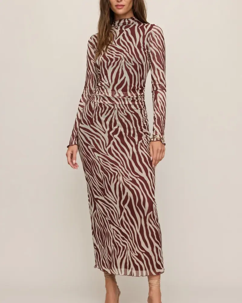 Z Supply Sevilla Zebra Mesh Midi Dress