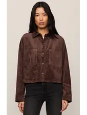 Z Supply All Day Cropped Suede Jacket