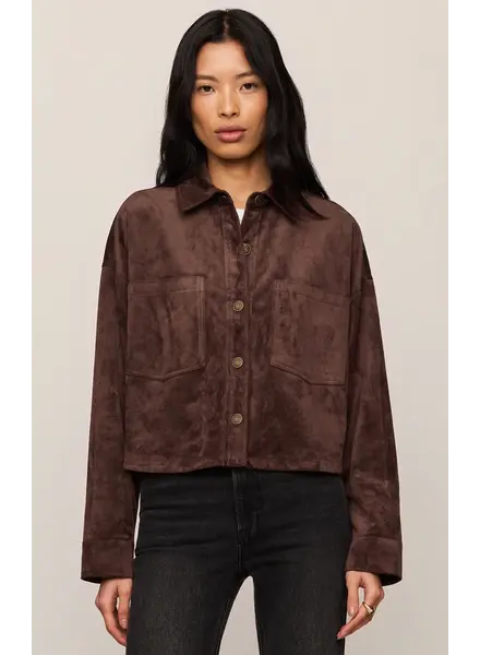 Z Supply All Day Cropped Suede Jacket