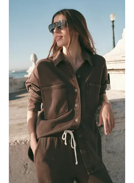 Z Supply All Day Knit Jacket | Chocolate