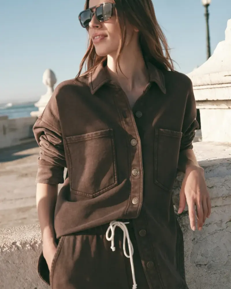 Z Supply All Day Knit Jacket | Chocolate