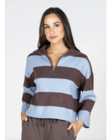 Estelle Rugby Zip Sweater | Blue