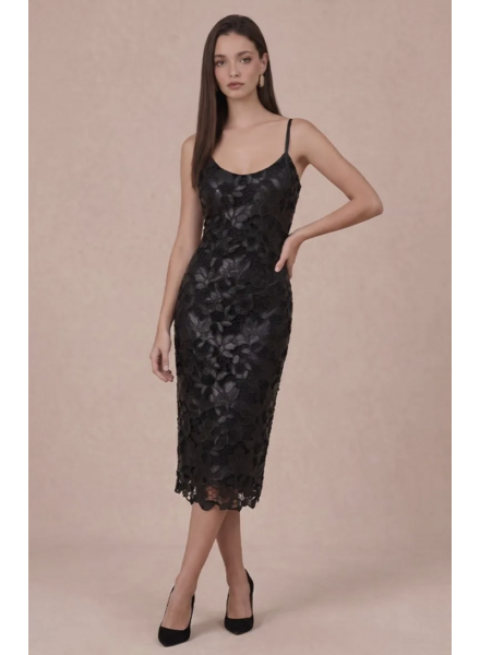Briar Leather Lace Dress