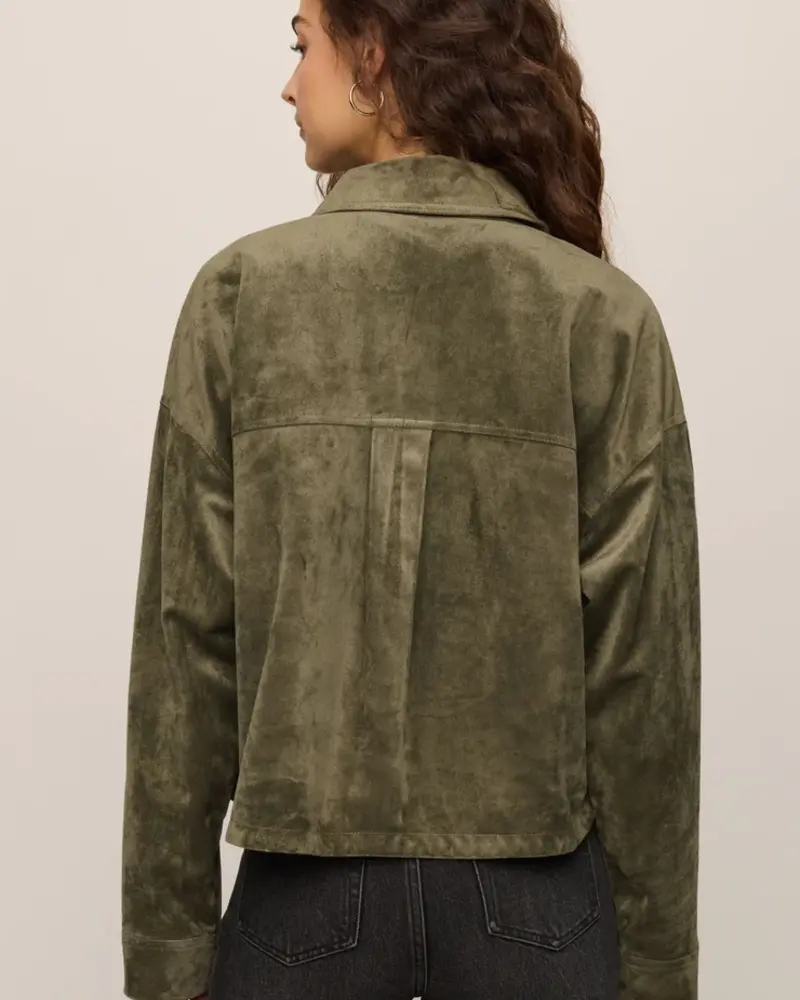 Z Supply All Day Cropped Suede Jacket