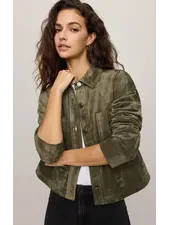 Z Supply All Day Cropped Suede Jacket