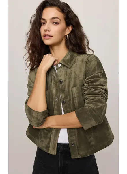 Z Supply All Day Cropped Suede Jacket