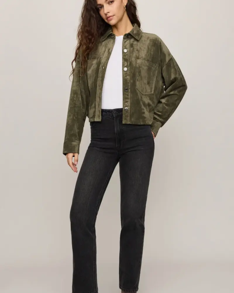 Z Supply All Day Cropped Suede Jacket