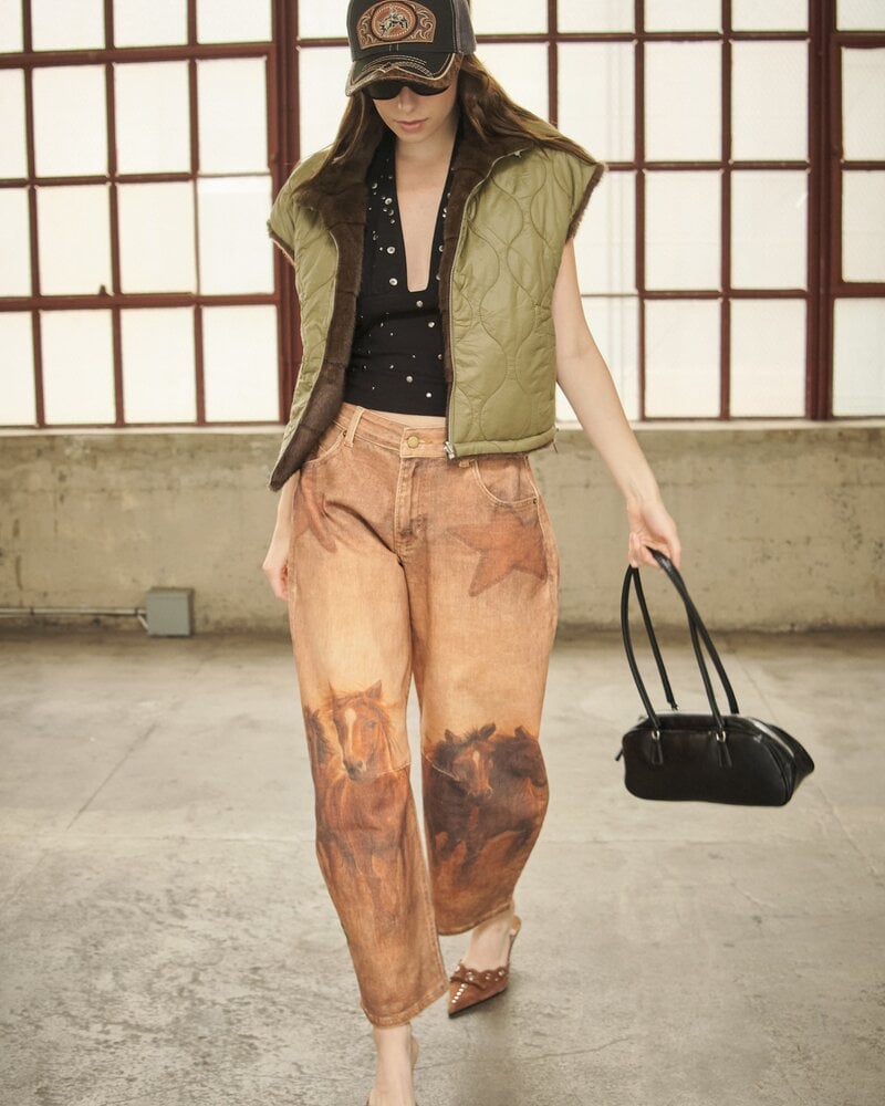 Fonda Faux Fur Reversible Quilted Vest