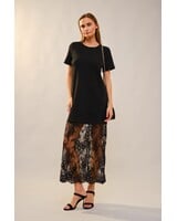 Larae Oversized Lace Midi Dress