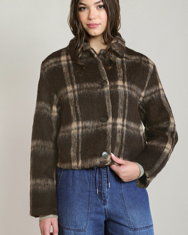 Kendra Brown Checkered Jacket