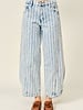 Striped Denim Washed Jean