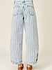 Striped Denim Washed Jean