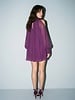 Cold Shoulder Chiffon Dress | Magenta