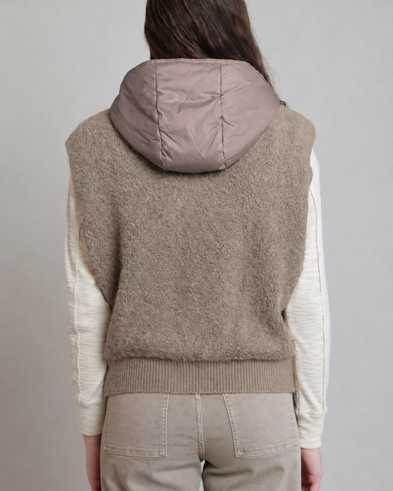 Maeve Boucle Vest | Grey