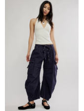 Free People Reef Curved Twill Cargo Pants | Black