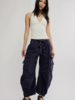 Free People Reef Curved Twill Cargo Pants | Black