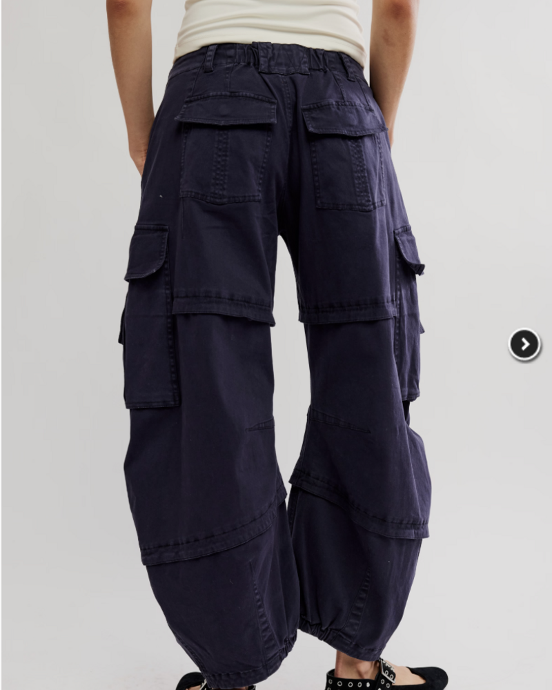 Free People Reef Curved Twill Cargo Pants | Black