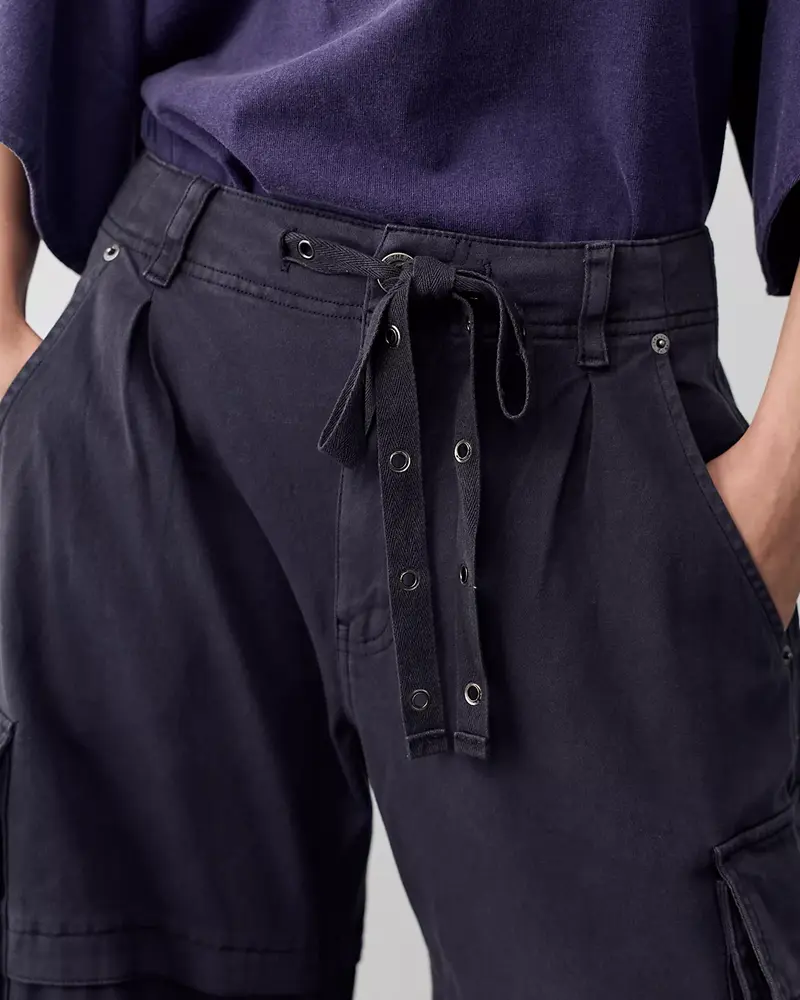 Free People Reef Curved Twill Cargo Pants | Black