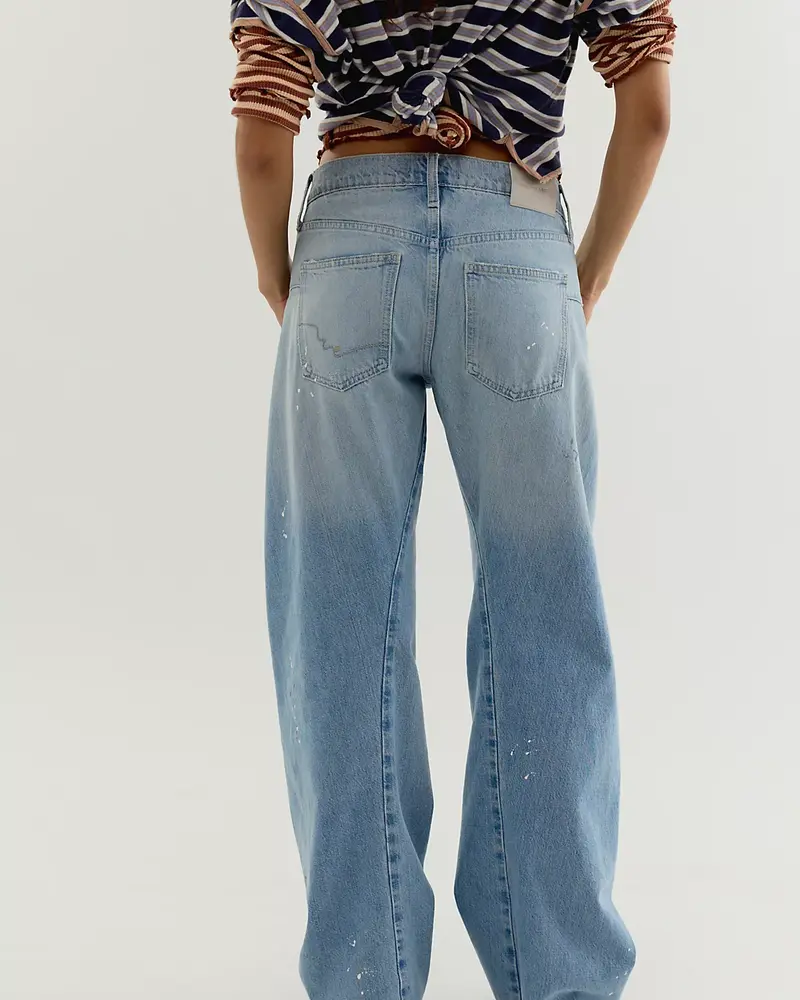 Free People Fable Low-Rise Twisted Bowed Jeans | Art