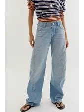 Free People Fable Low-Rise Twisted Bowed Jeans | Art