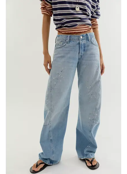 Free People Fable Low-Rise Twisted Bowed Jeans | Art