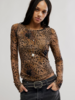 Free People Lilly Printed Long Sleeve | Brown
