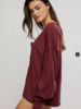 Free People Montreal Oversized Thermal Henley | Burgundy