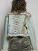 Landon Lace Beaded Patchwork Denim Jacket
