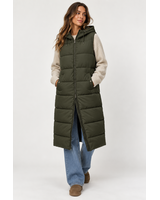 Vero Moda Michelle Long Puffer Vest | Forest