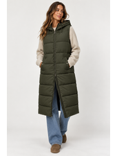 Vero Moda Michelle Long Puffer Vest | Forest