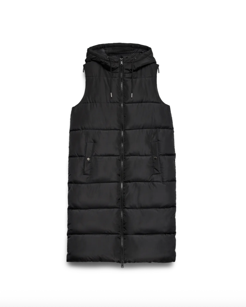 Vero Moda Michelle Long Puffer Vest | Black
