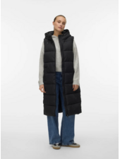 Vero Moda Michelle Long Puffer Vest | Black